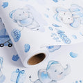 Aimyoo Blue Baby Shower Wrapping Paper Roll by Aimyoo