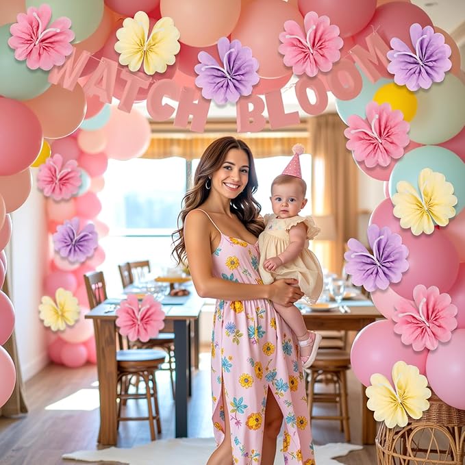 12PCS Butterfly Tissue Paper Pom Poms, 3D Butterfly Birthday Party Decorations - Image 5