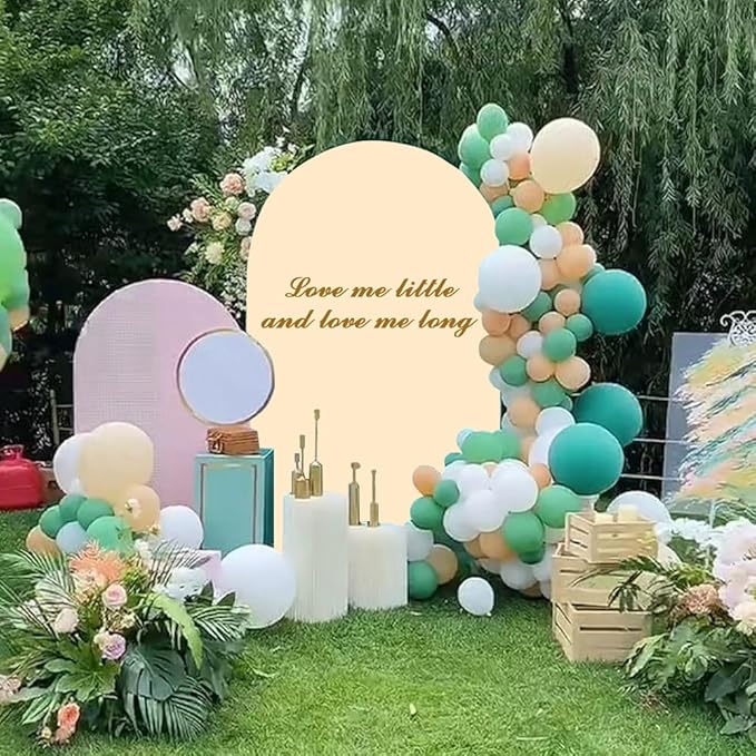 Beige Arch Cover 6ft Arch Backdrop Cover Spandex Fitted Wedding Arch Covers - Image 7