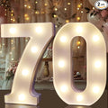 Pooqla Decorative LED Light Up Number Letters, Battery Operated by Pooqla