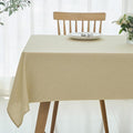 maxmill Rectangle Linen Texture Tablecloth Stain Proof Waterproof Wrinkle Free by maxmill