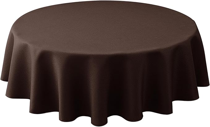 Biscaynebay Textured Fabric Tablecloths Round 60", Wedding & Parties etc. by Biscaynebay