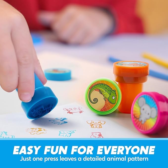 JOYIN 50 Pcs Animal Stamps for Kids, - Image 4