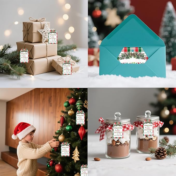 60Pcs Merry Christmas Tags - Image 5