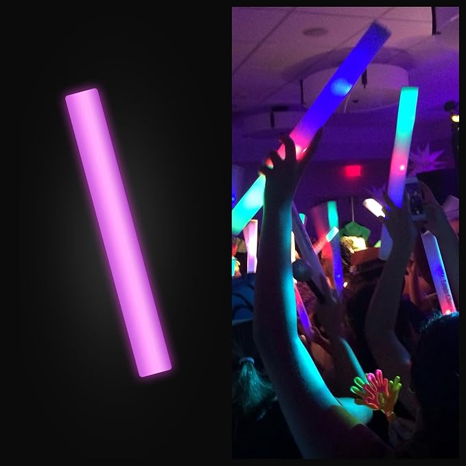 100 Pink Foam Glow Sticks by PromotionalPartySticks