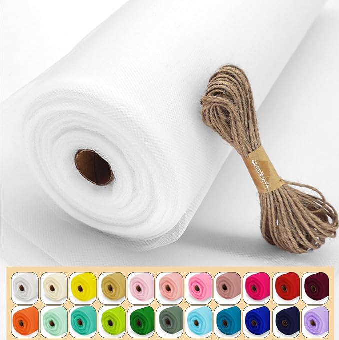 White Tulle Fabric Roll by Luceinvita