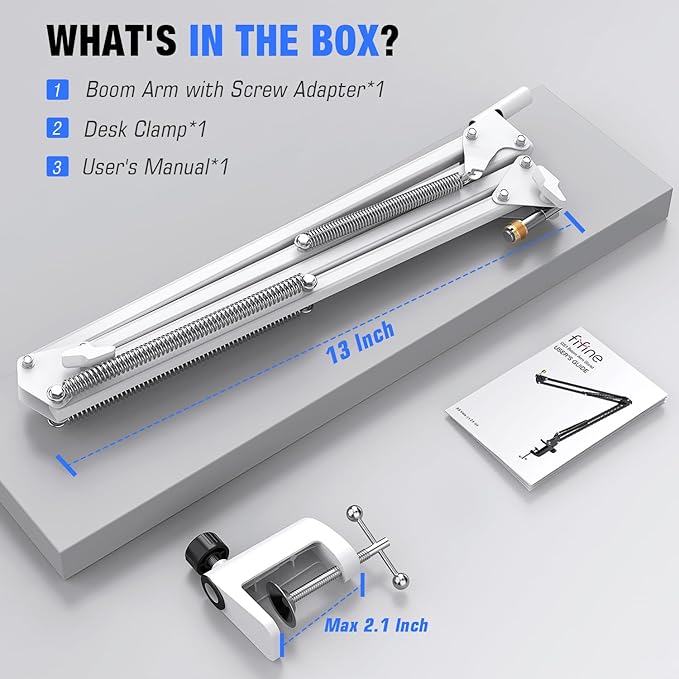 FIFINE Microphone Boom Arm, Suspension Mic Arm Stand - Image 7