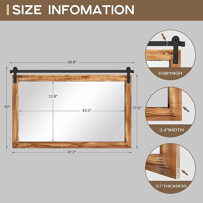 COGOOD Farmhouse Bathroom Mirror - Image 5