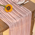 Pink Cheesecloth Table Runner Fall Table Runner Boho Gauze 120 Inches Light by DeZerlor