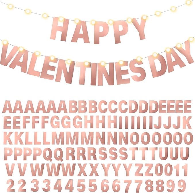 TaoBary 112 Pcs DIY Letter Kit Glitter Customizable Banner Letters Include 107 by TaoBary