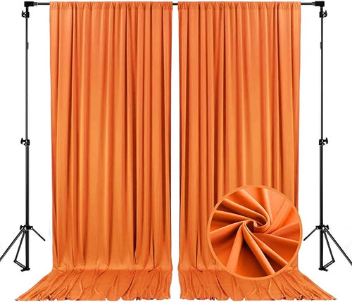 10 x 7 Feet Orange Backdrop Curtain by ZEBMOON