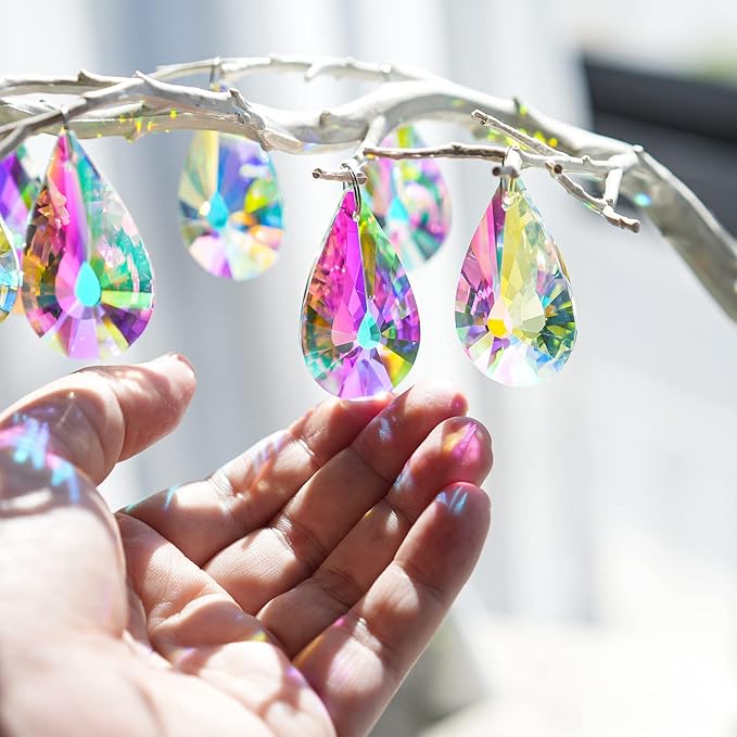 10 Pack Colorful Crystal Prisms Suncatcher, Sun Shine Catcher Rainbow Pendants - Image 4