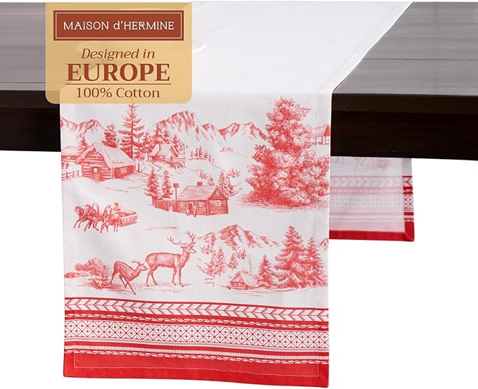 Maison d' Hermine Table Runner 100% Cotton Single Layer Table Runners 108 by MaisondHermine