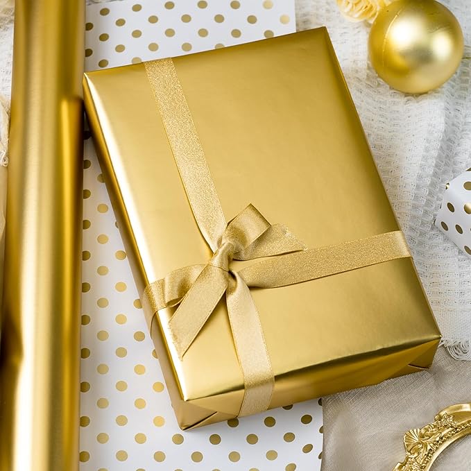 Garbendy Gift Wrapping Paper Roll-Solid Color Pearly-Lustre Paper, Valentine's - Image 2