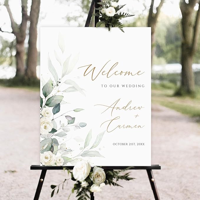 Personalized Wedding Welcome Sign, Pole Mount - Image 2