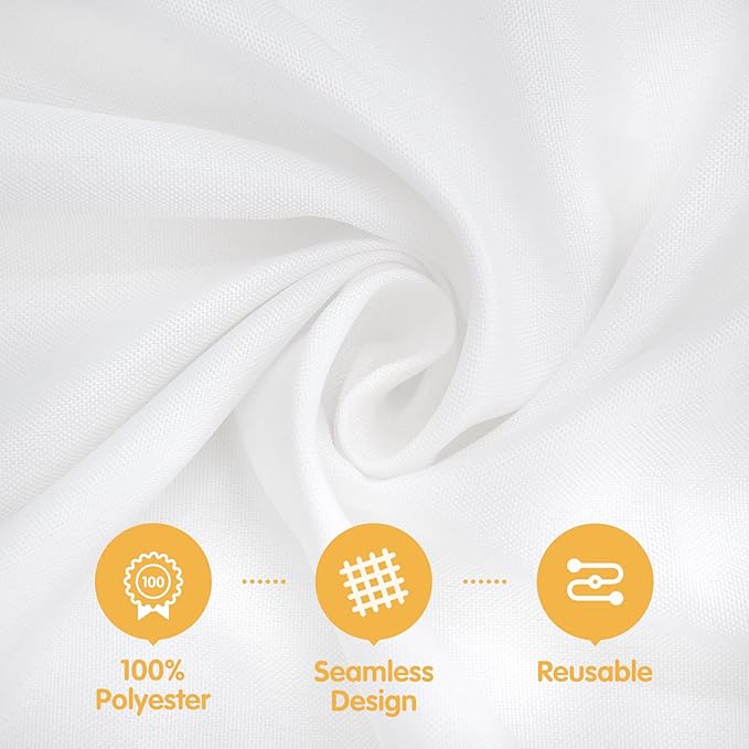 BRILLMAX 6 Pack White Tablecloths - Image 2