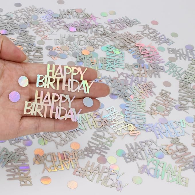 Birthday Confetti, Glitter Happy Birthday Table Decorations by Blopee