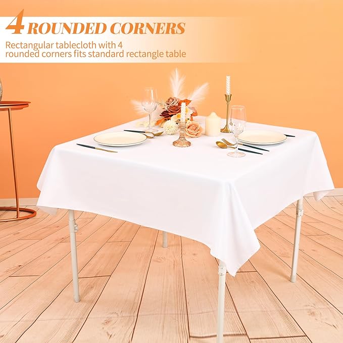 fani 12 Pack Square Tablecloth 52 x 52 Inch, Washable Polyester Table Cloth - Image 3