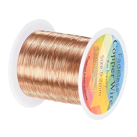 0.2mm Jewelry Wire, 32 Gauge 328FT Craft Wire Copper Beading Wire by MMETERXITY