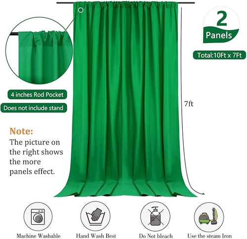 10 x 7 Feet Grass Green Backdrop Curtain - Image 2