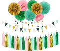 Sage-Green Pink-Gold Baby Bridal-Shower Decorations by LastingSurprise