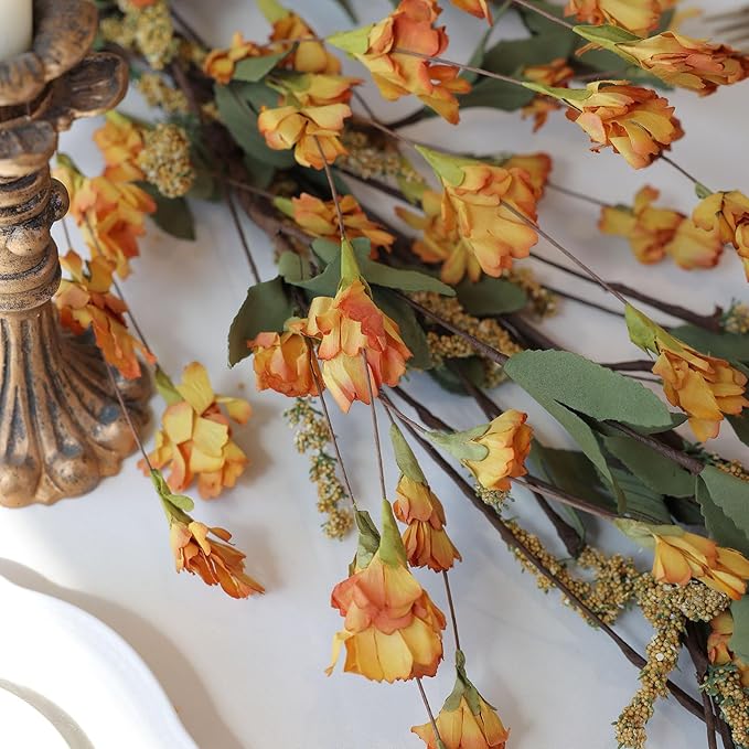 Mizii Fall Garland Artificial Flower Garlands 6 Feet Fake Wildflower Floral - Image 6