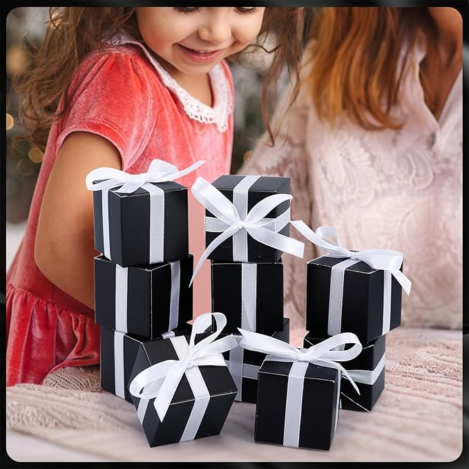 COCPOK 50 Pack Black Gift Boxes, Small Candy Boxes - Image 5