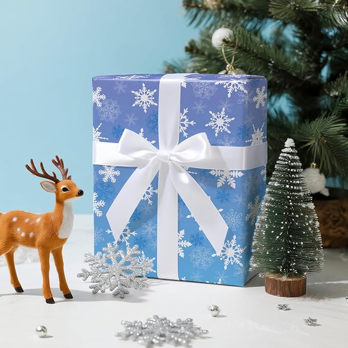 LeZakaa Christmas Wrapping Paper Roll, Elegant Gift Wrap - Image 2