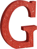 TONIFUL 8 Inch Red Glitter Letter G Table Centerpiece A-Z Red Birthday Party by TONIFUL