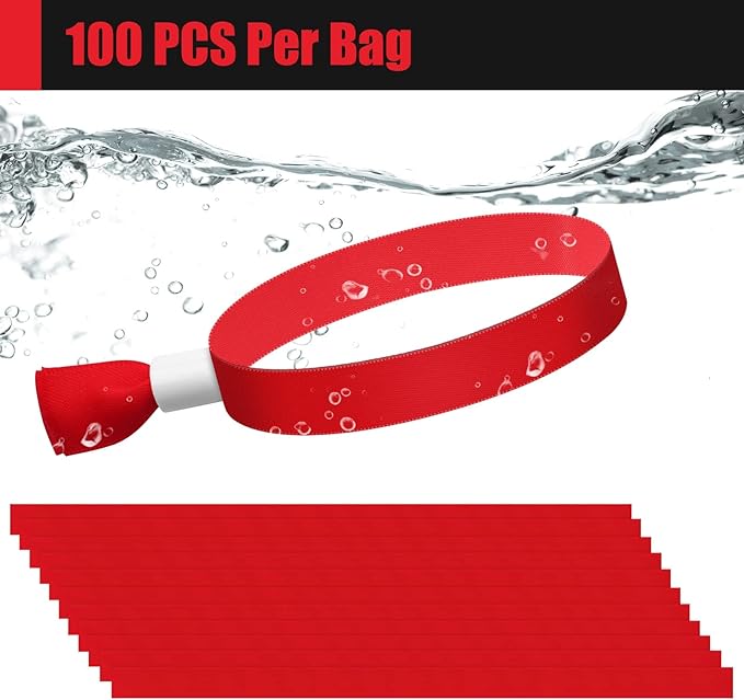 Green-Power America 100 Pcs Cloth Event Wristbands, Event Wristbands, Colored - Image 4