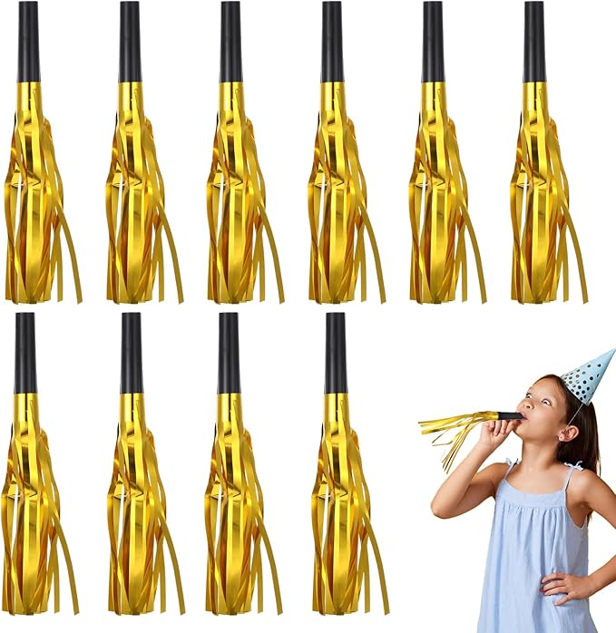 24 Pcs Party Horns, Party blowers Noise Makers, Graduation Noise Makers Glitter by Unknown