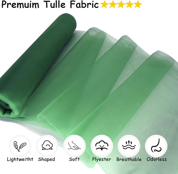 Tulle Fabric Rolls, 54 Inch by 10 Yards Tulle Ribbon - Image 2
