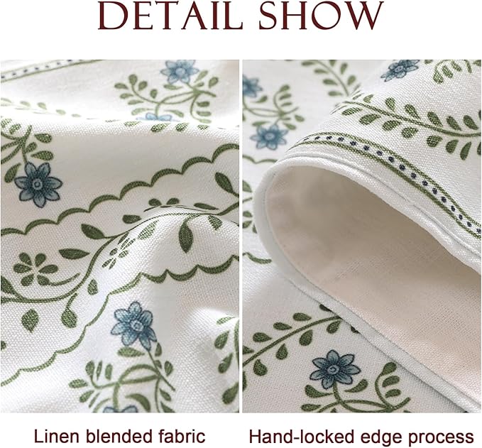 ISAENNE Designer White Elegant Linen Extra Long Table Runner 118 Inches - Image 4
