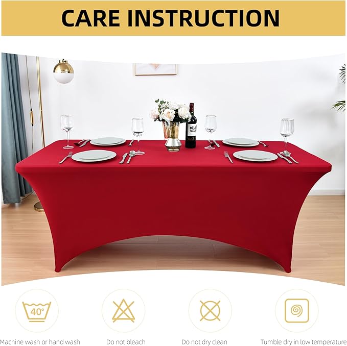 2-Pack 6ft Spandex Table Covers - Image 6