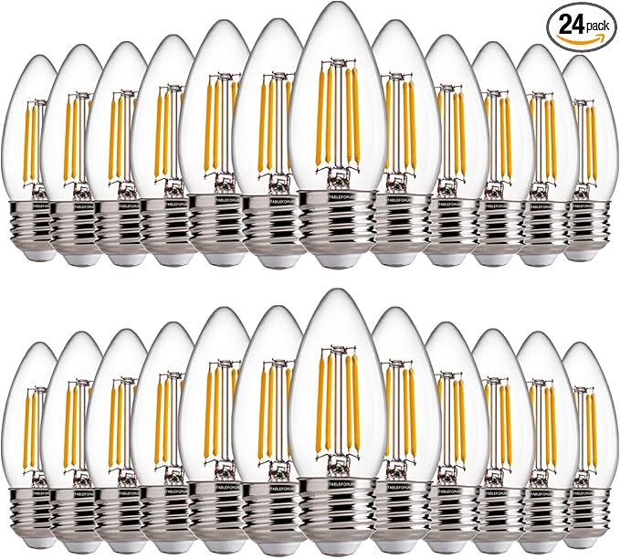 FLSNT LED Candelabra Light Bulbs 60W Equivalent E26 Base, Dimmable B11 LED by FLSNT