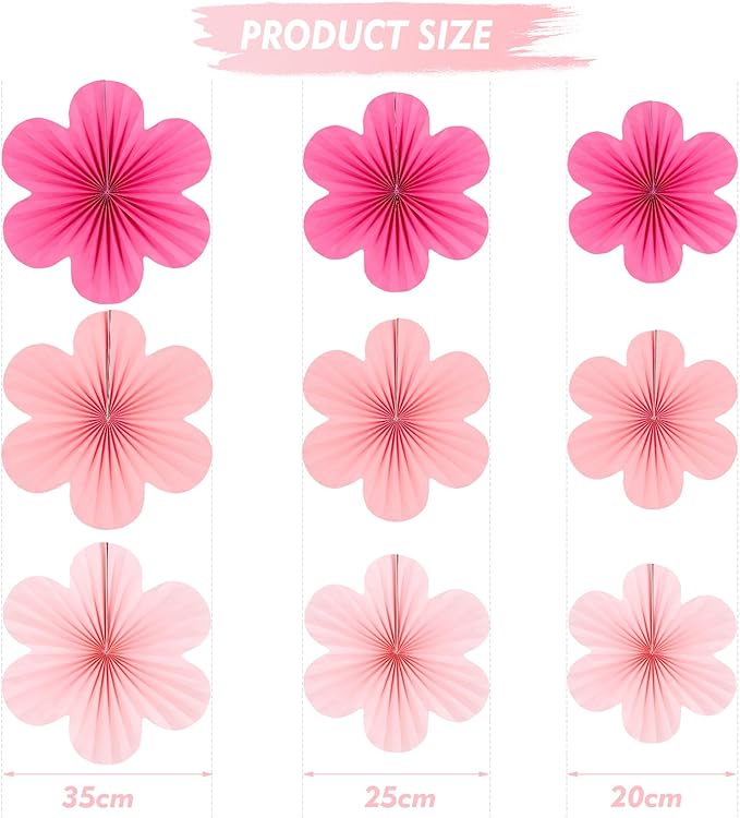 Easy Joy Hot Pink Paper Flowers Decorations - Image 2
