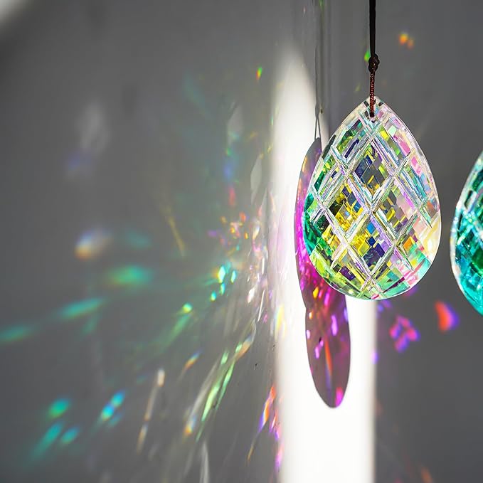 HDCRYSTALGIFTS Set 2 Crystal Sun Catcher Prisms Pendant - Image 4