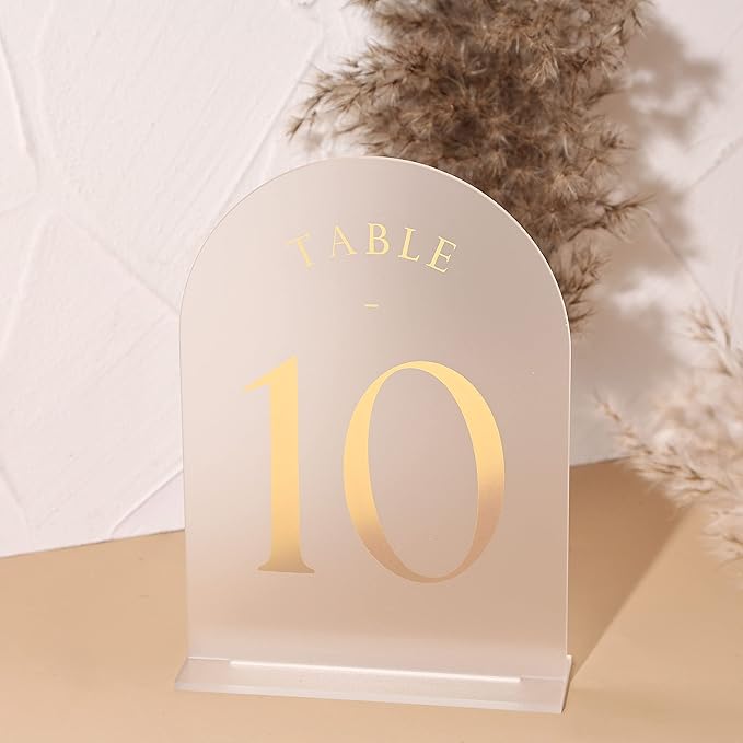 UNIQOOO Frosted Arch Wedding Table Numbers - Image 4