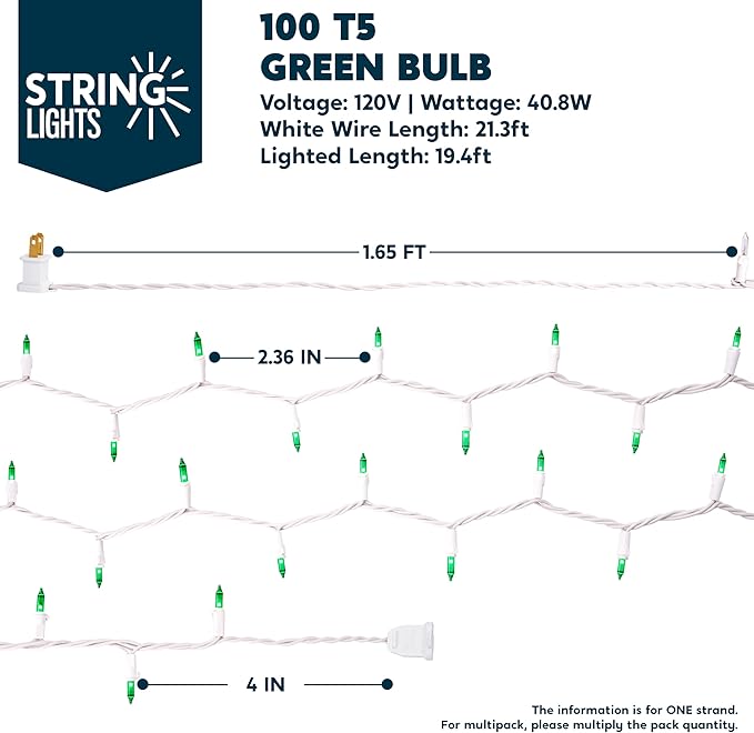 Joiedomi Christmas String Lights Indoor, 21.4 FT Lighting Decor - Image 4