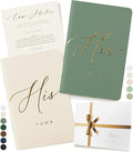 ARTESORI Wedding Vow Book for Her & Him, Soft Touch, 28 Lined Pages, Wedding by Artesori