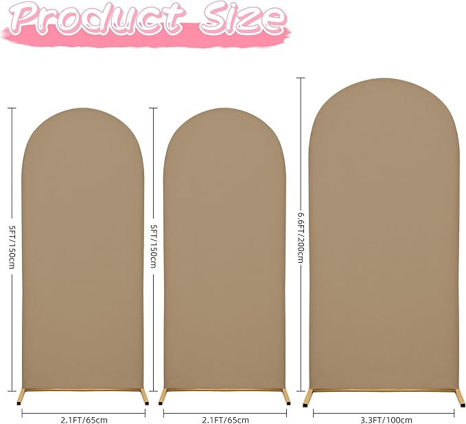 6.6FT Wedding Arch Covers Arch Backdrop Cover Arch Stand Covers Set Arch Cover - Image 5