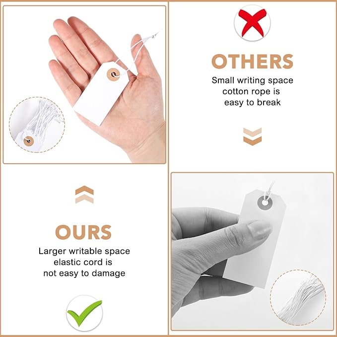 Prudiut 100 Pack Gift Tags - Image 3