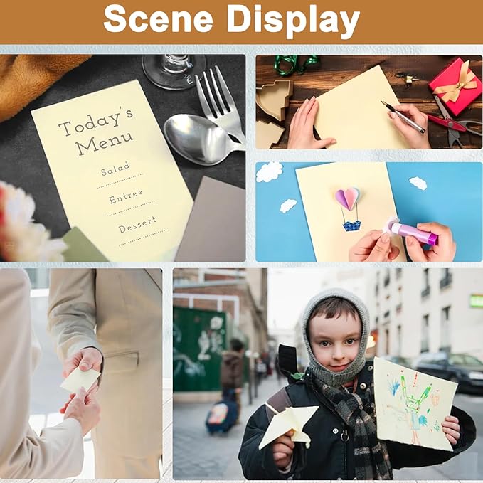 120 Sheets Cream Cardstock 8.5 x 11 Off White Paper, 92lb Ivory Card stock - Image 7
