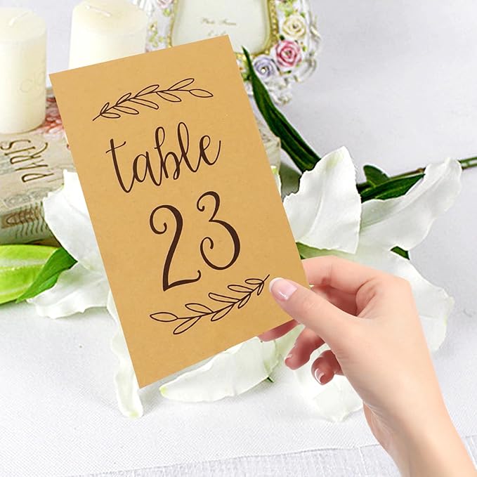 Wedding Table Numbers 1-25, 25 Karft Cards - Image 7
