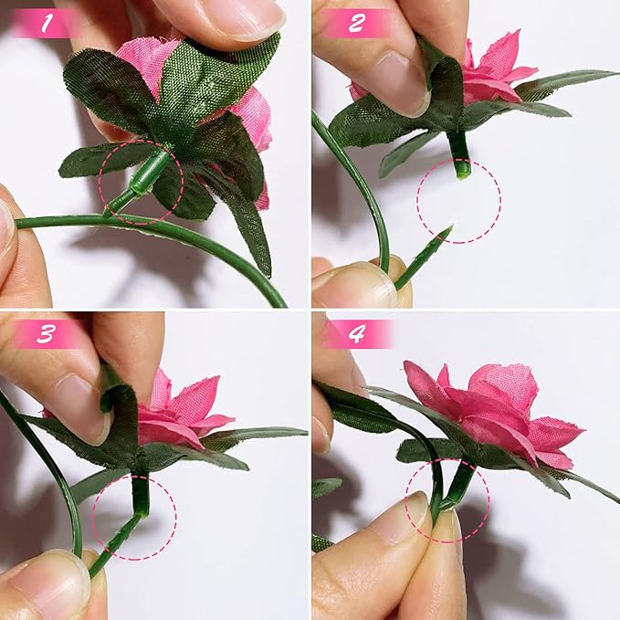8 Pcs x 8.2 ft Flower Garland Artificial Rose Vine Flowers - Image 9