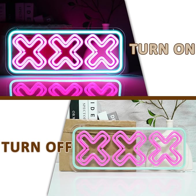 XXX Neon Sign for Wall Decor, Adults Only Led Signs for Room, USB Dimmable - Image 5