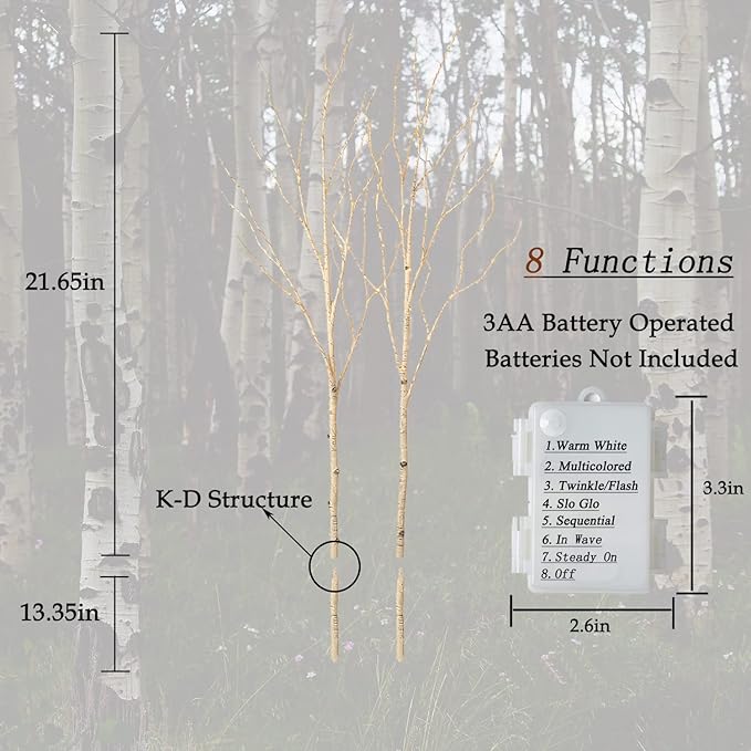 Hairui Lighted Birch Branches Battery Operated - Image 4