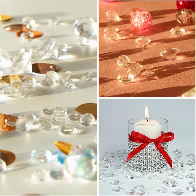 PATIKIL 10000 Pcs Wedding Table Scatter Confetti Crystals 4.5mm Acrylic - Image 6