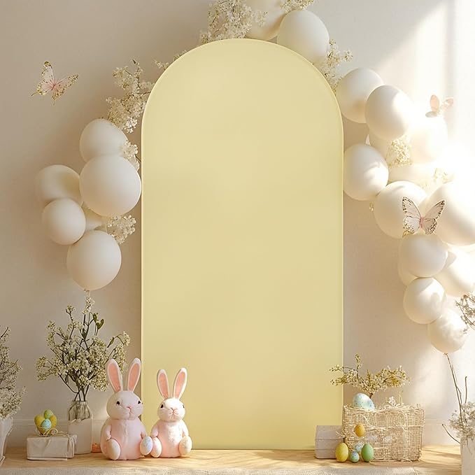 7.2FT Beige Arch Backdrop Cover - Image 7