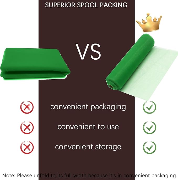 54" by 20 Yards Green Tulle Fabric Rolls - Image 7
